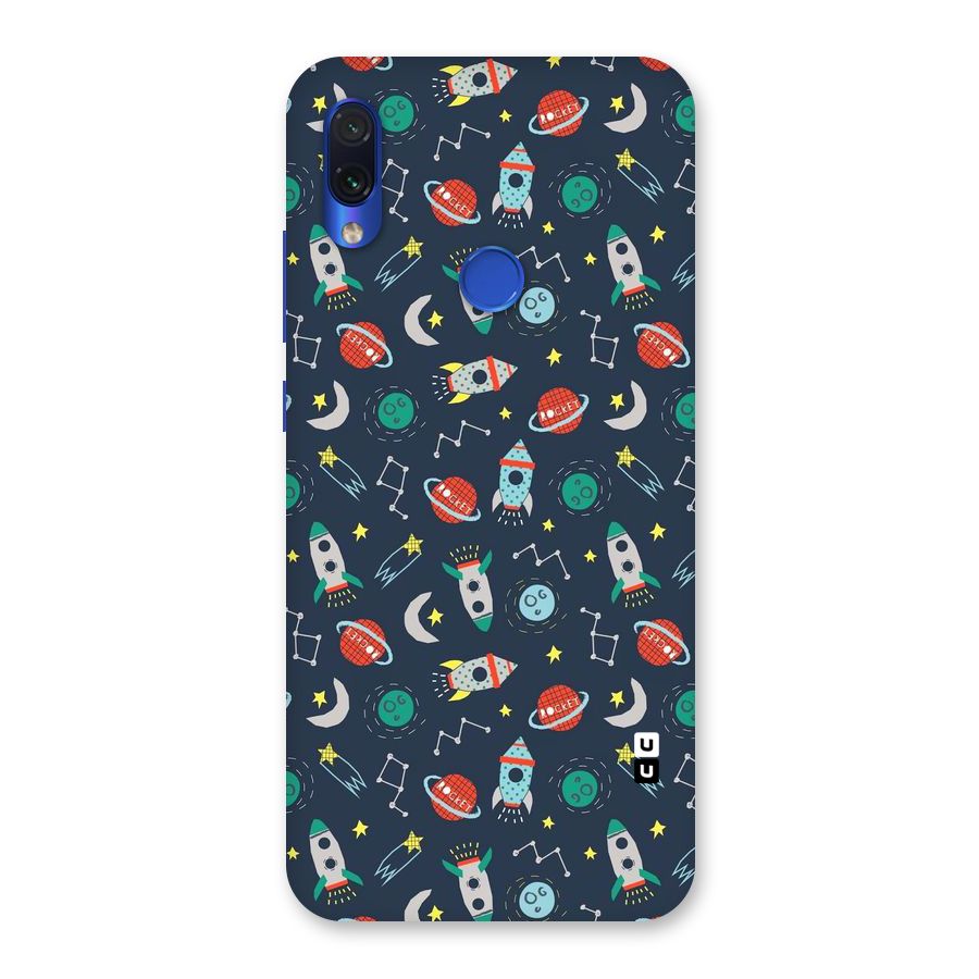 Space Rocket Pattern Back Case for Redmi Note 7