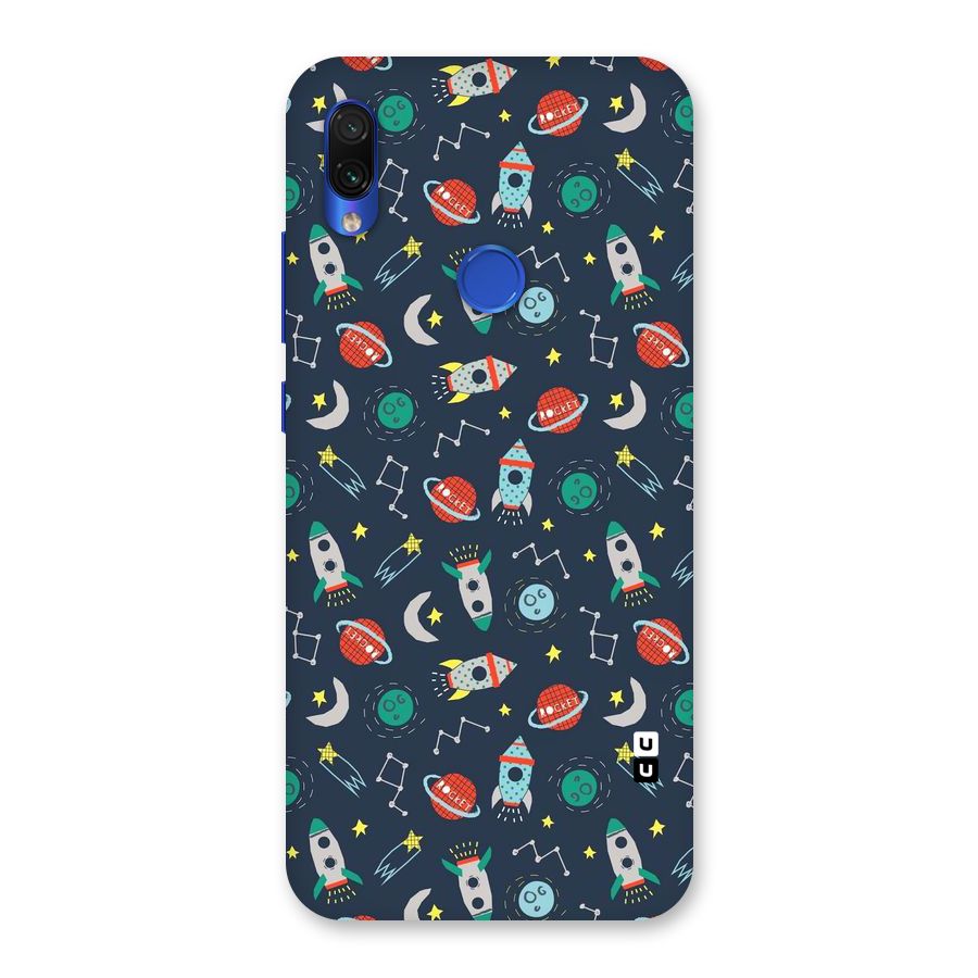 Space Rocket Pattern Back Case for Redmi Note 7S