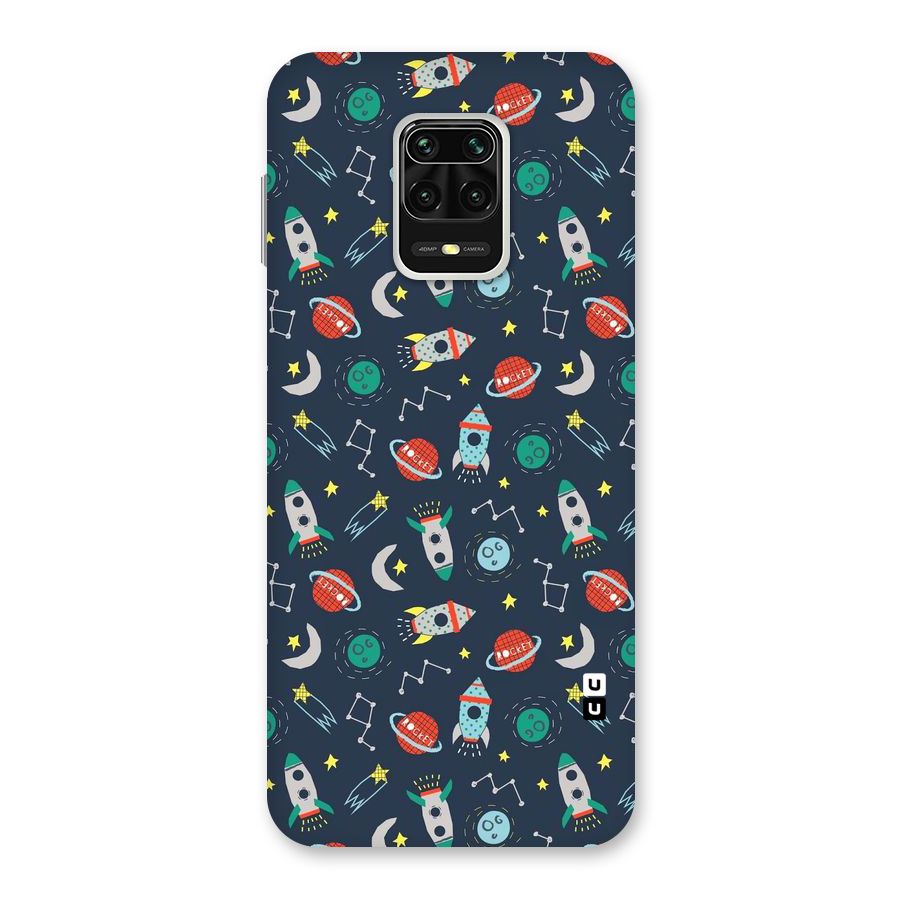 Space Rocket Pattern Back Case for Redmi Note 9 Pro Max