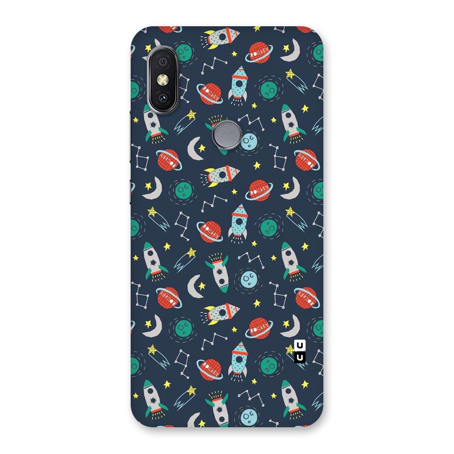 Space Rocket Pattern Back Case for Redmi Y2