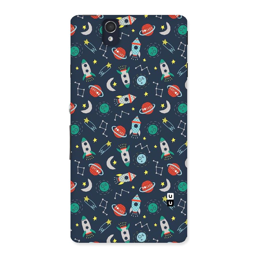 Space Rocket Pattern Back Case for Sony Xperia Z