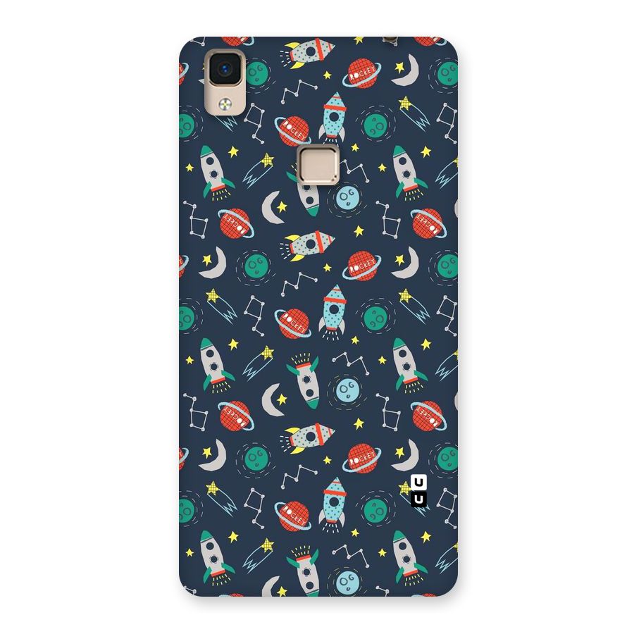 Space Rocket Pattern Back Case for V3 Max