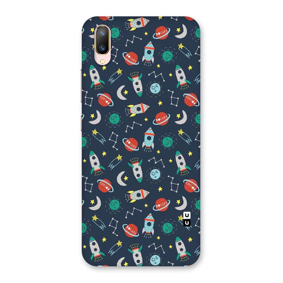 Space Rocket Pattern Back Case for Vivo V11 Pro