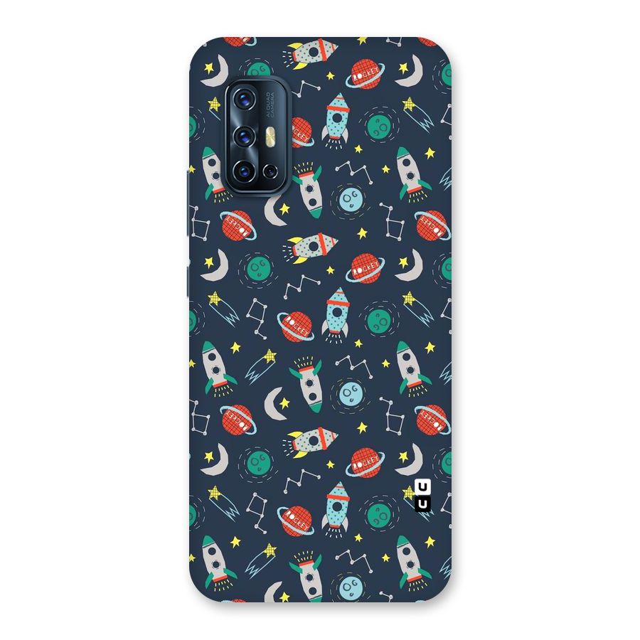 Space Rocket Pattern Back Case for Vivo V17