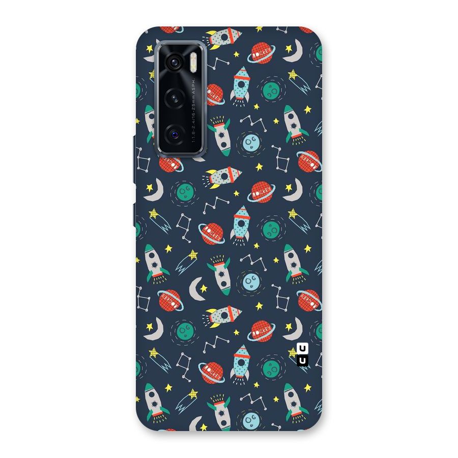 Space Rocket Pattern Back Case for Vivo V20 SE