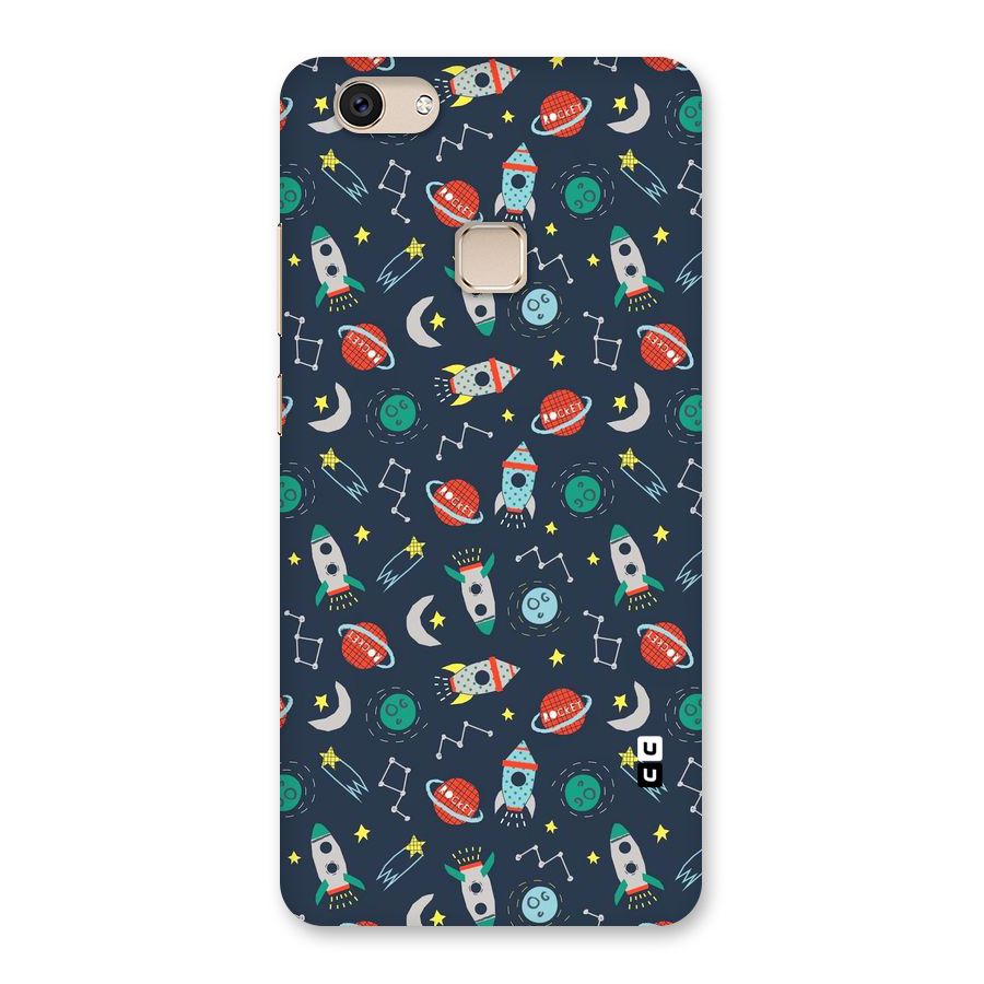 Space Rocket Pattern Back Case for Vivo V7
