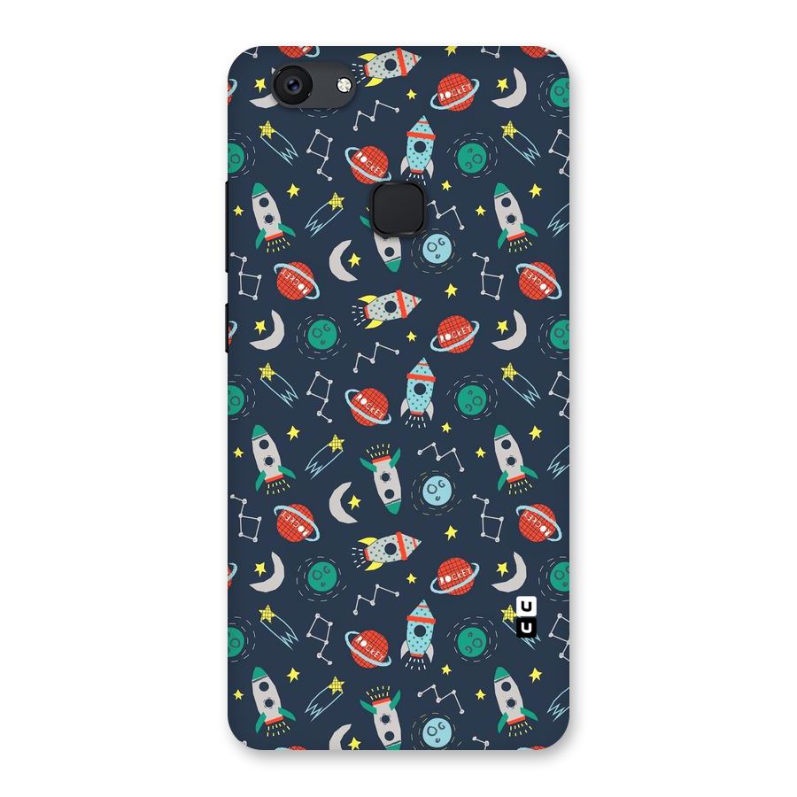 Space Rocket Pattern Back Case for Vivo V7 Plus