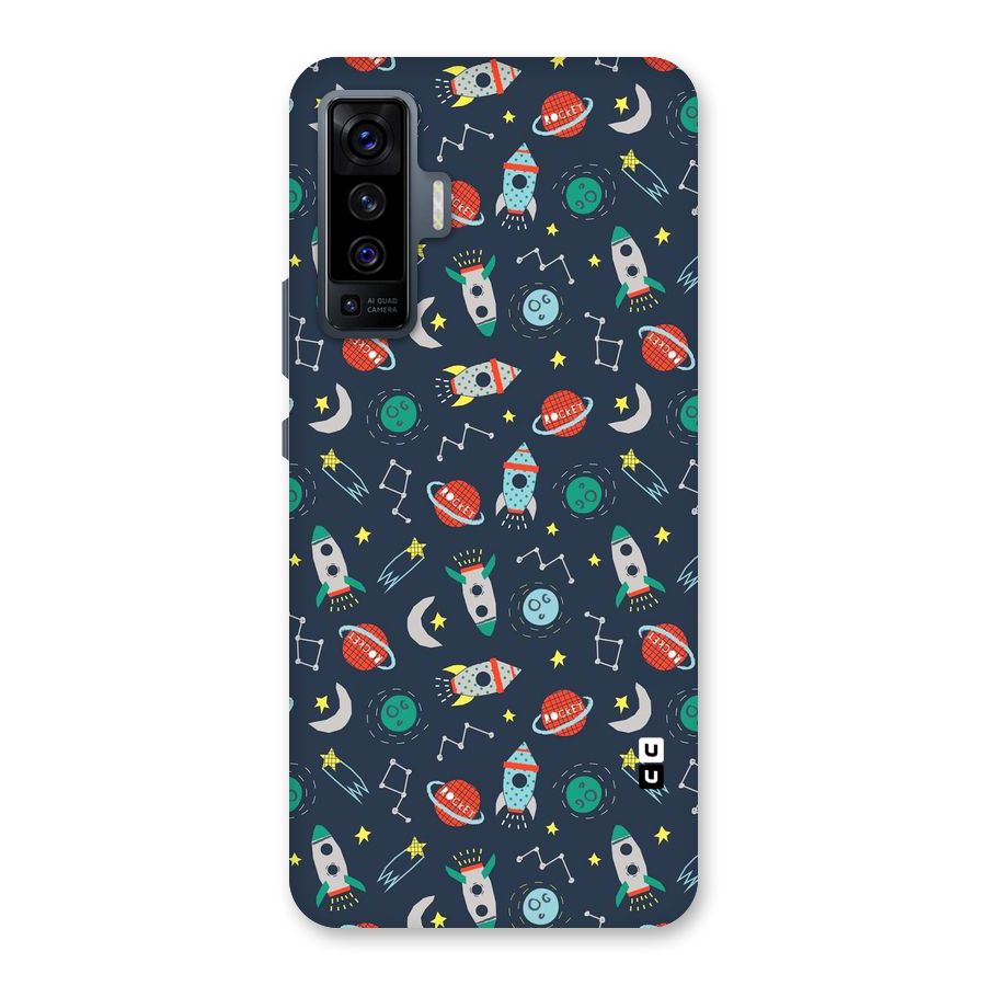 Space Rocket Pattern Back Case for Vivo X50