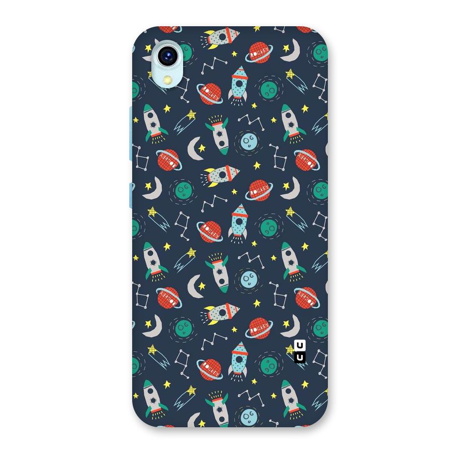 Space Rocket Pattern Back Case for Vivo Y1s
