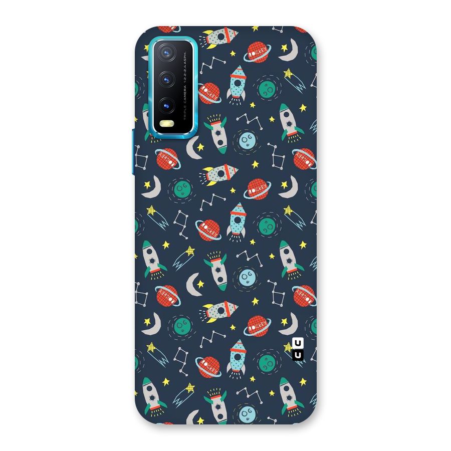 Space Rocket Pattern Back Case for Vivo Y20G