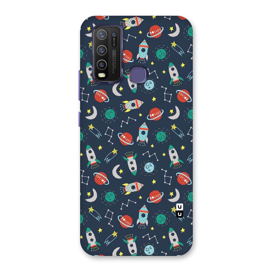 Space Rocket Pattern Back Case for Vivo Y50