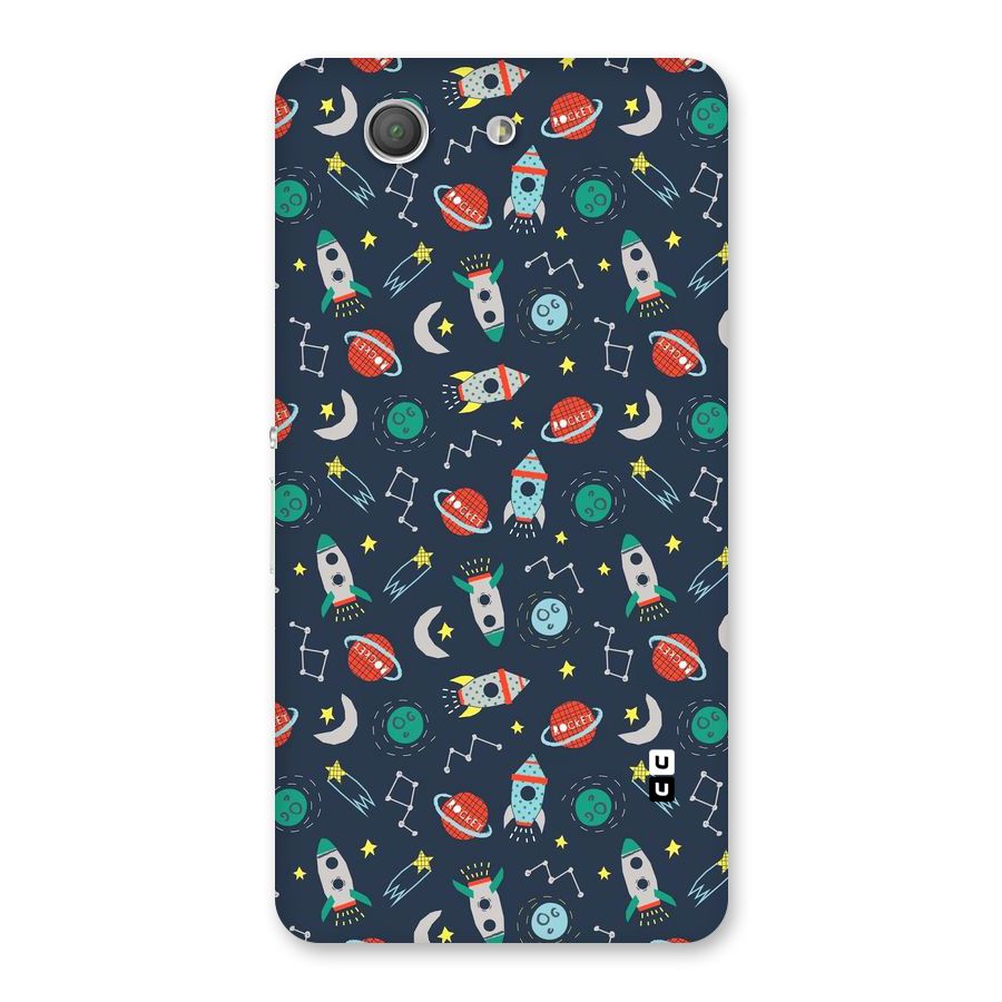 Space Rocket Pattern Back Case for Xperia Z3 Compact