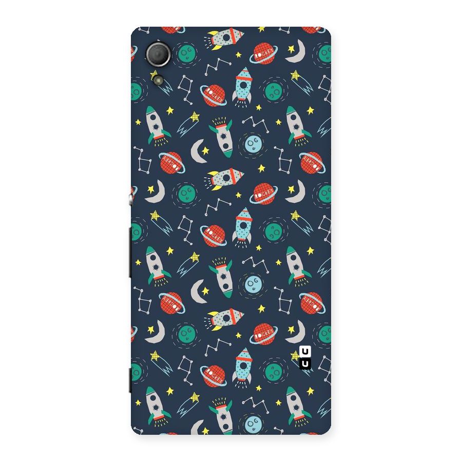 Space Rocket Pattern Back Case for Xperia Z3 Plus
