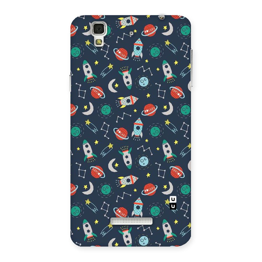 Space Rocket Pattern Back Case for Yu Yureka