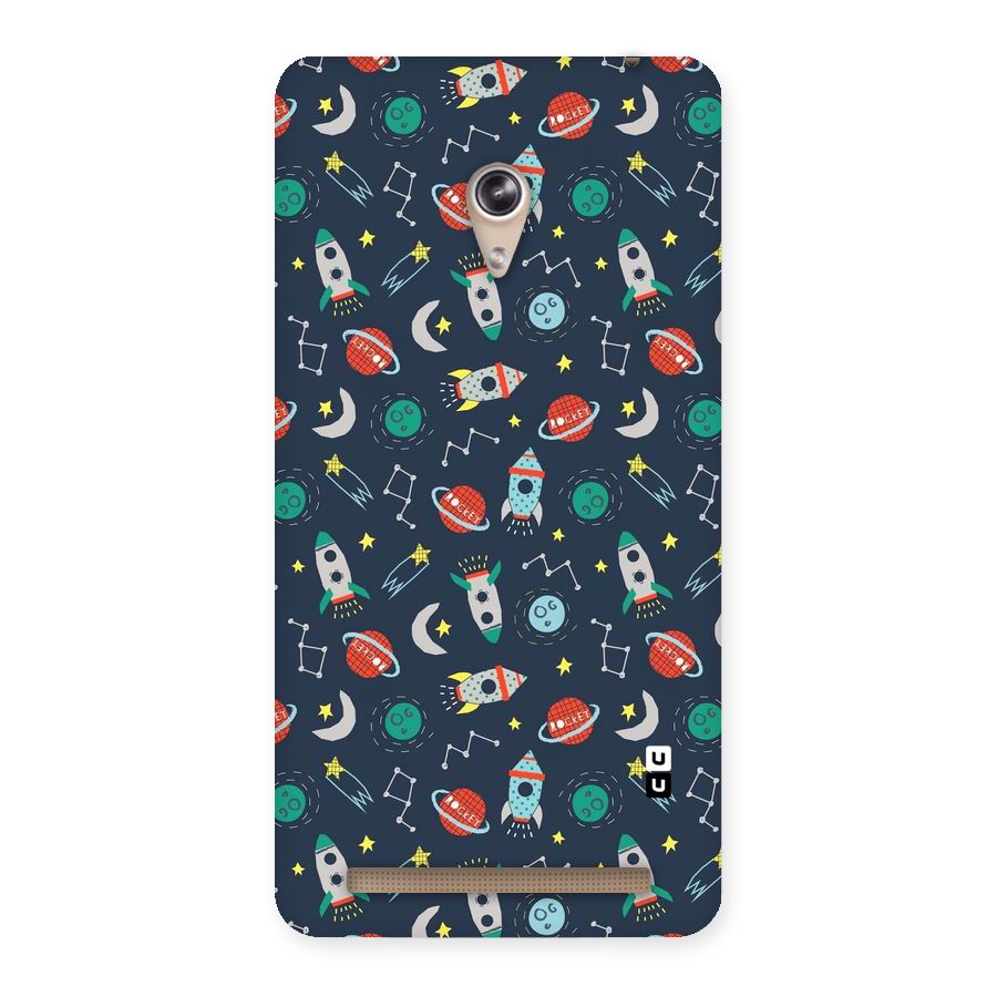 Space Rocket Pattern Back Case for Zenfone 6