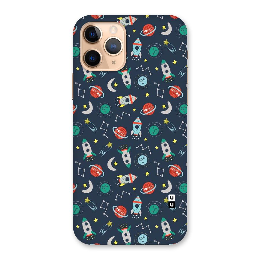 Space Rocket Pattern Back Case for iPhone 11 Pro