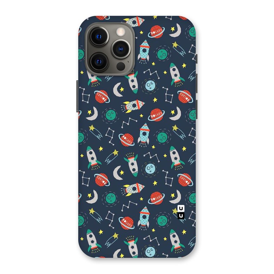 Space Rocket Pattern Back Case for iPhone 12 Pro Max