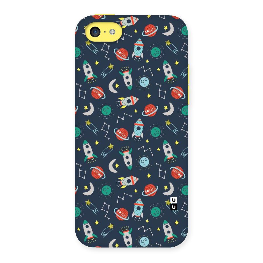 Space Rocket Pattern Back Case for iPhone 5C