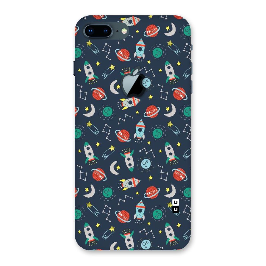 Space Rocket Pattern Back Case for iPhone 7 Plus Apple Cut