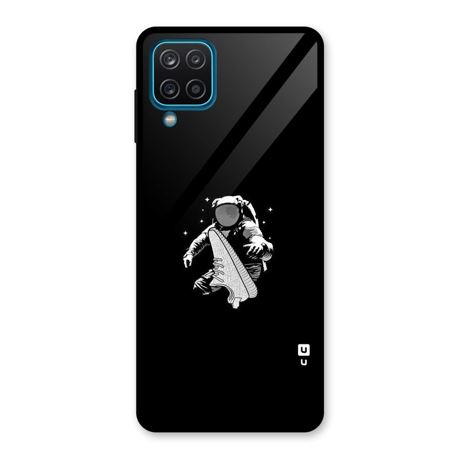 Space Shoe Glass Back Case for Galaxy A12