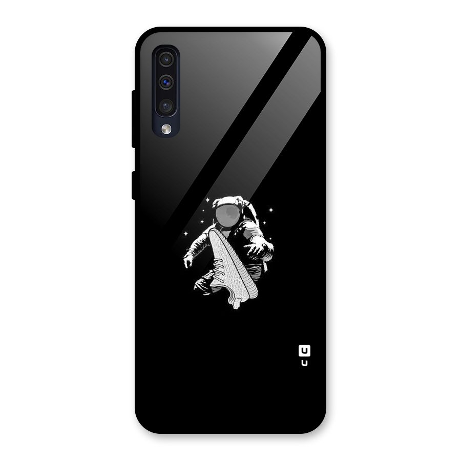 Space Shoe Glass Back Case for Galaxy A50