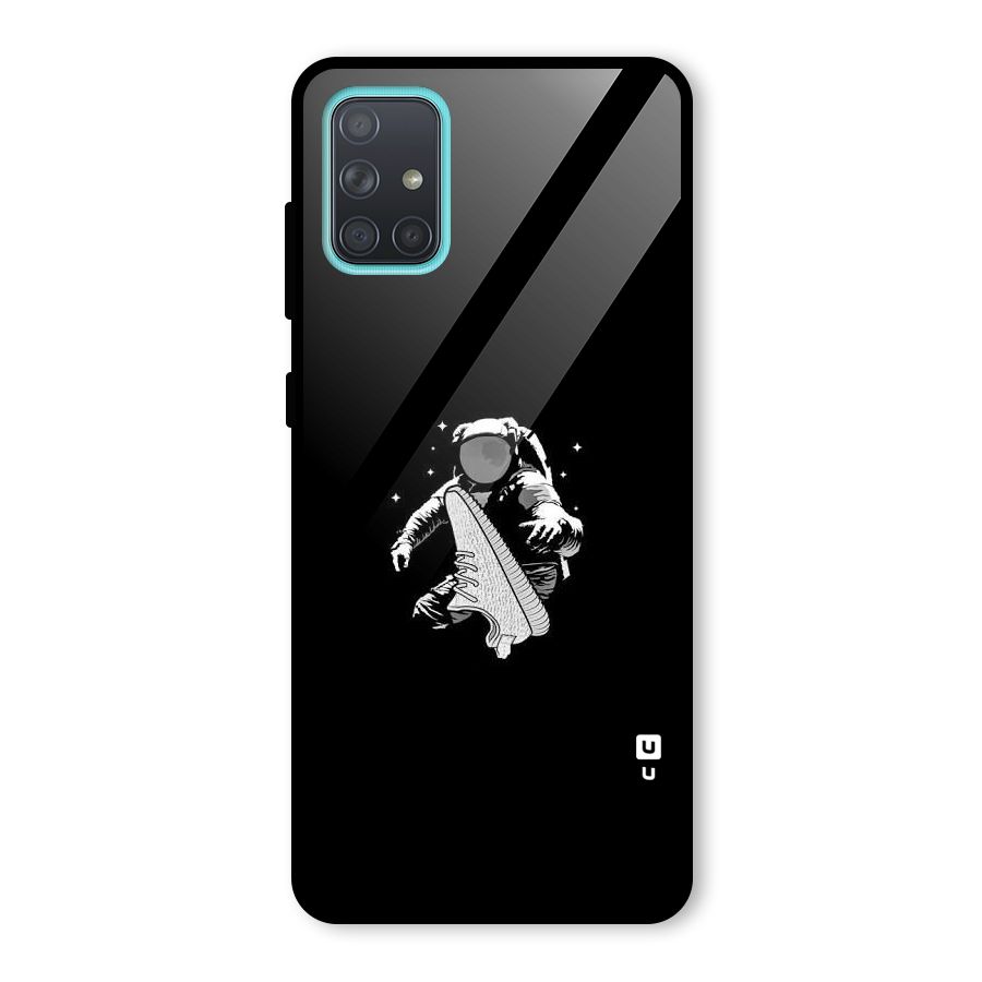 Space Shoe Glass Back Case for Galaxy A71