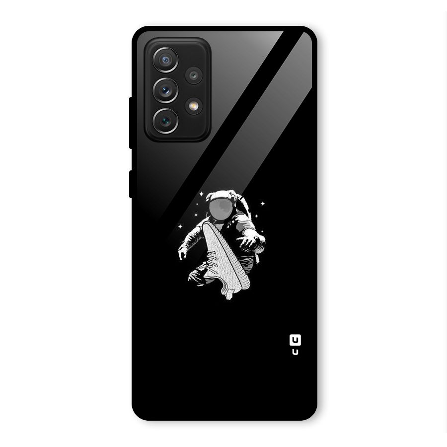 Space Shoe Glass Back Case for Galaxy A72