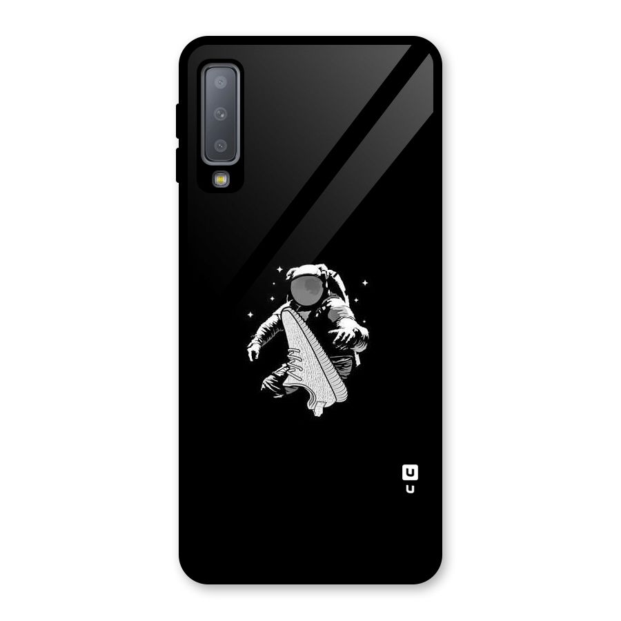 Space Shoe Glass Back Case for Galaxy A7 (2018)