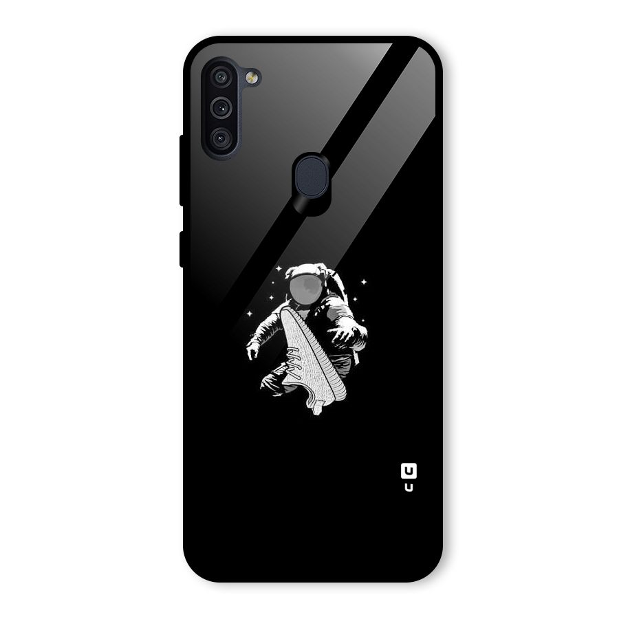 Space Shoe Glass Back Case for Galaxy M11