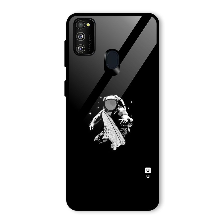 Space Shoe Glass Back Case for Galaxy M30s