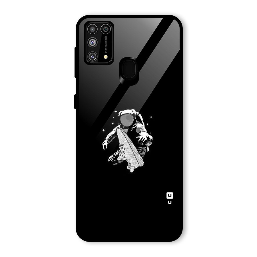 Space Shoe Glass Back Case for Galaxy M31
