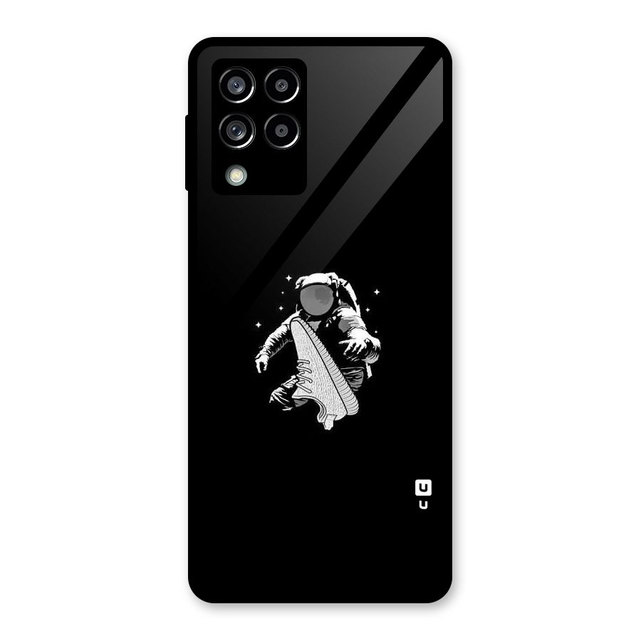 Space Shoe Glass Back Case for Galaxy M53 5G