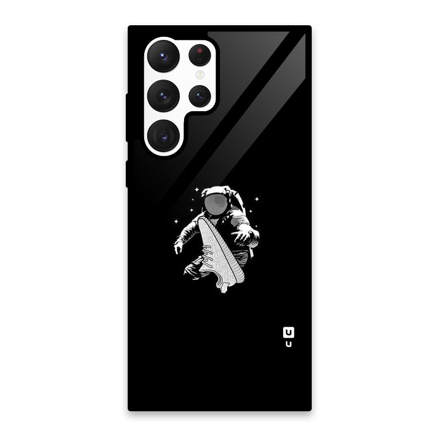 Space Shoe Glass Back Case for Galaxy S22 Ultra 5G