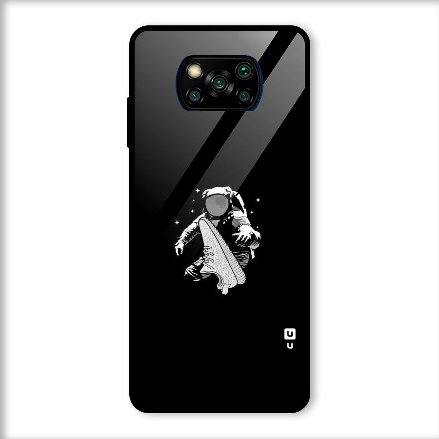 Space Shoe Glass Back Case for Poco X3