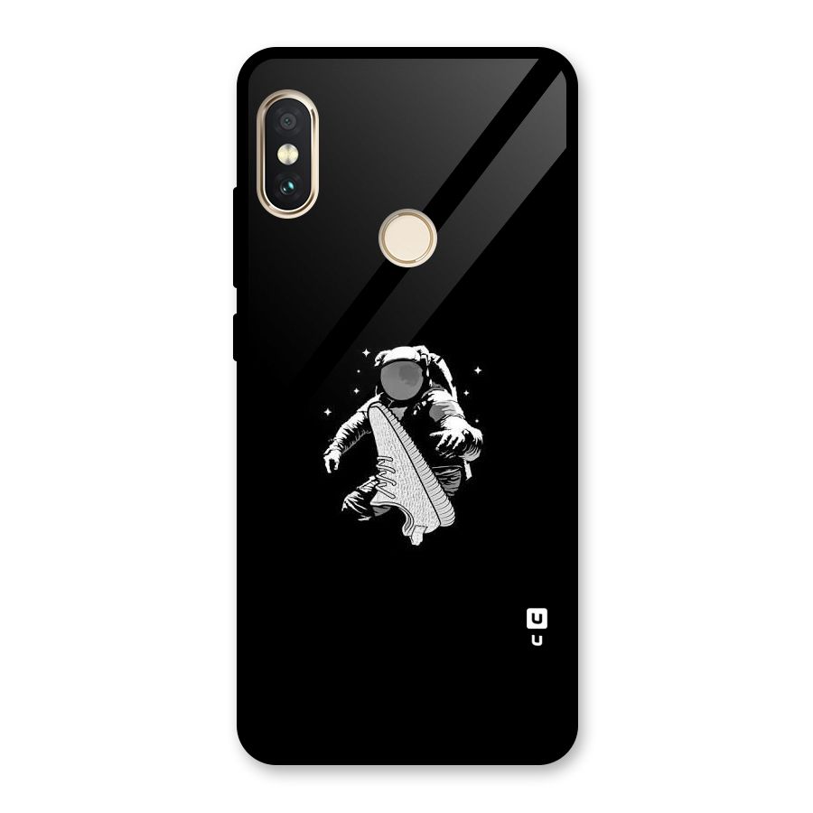 Space Shoe Glass Back Case for Redmi Note 5 Pro