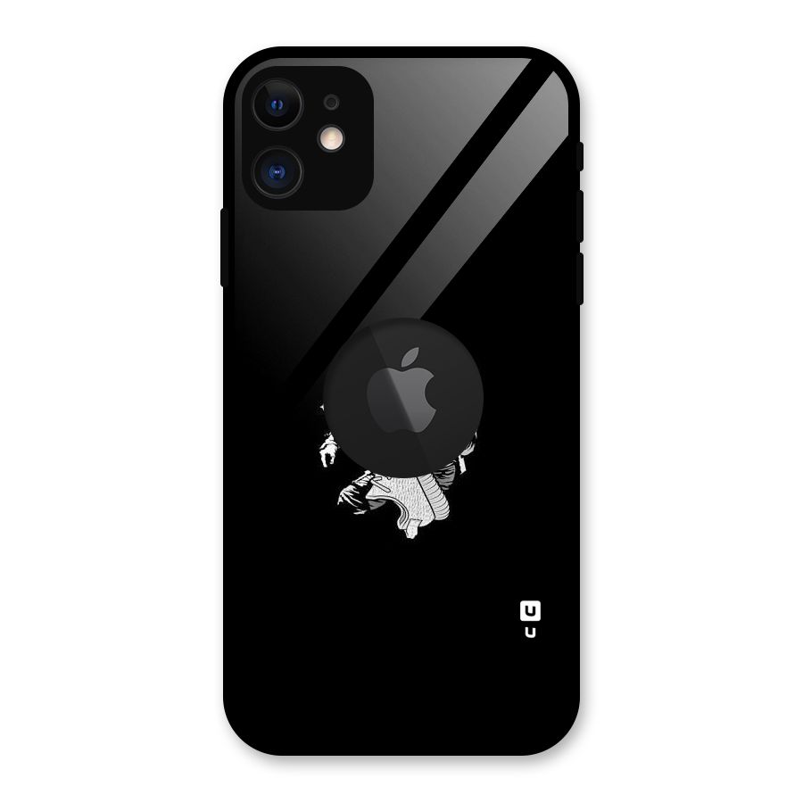 Space Shoe Glass Back Case for iPhone 11 Logo Cut
