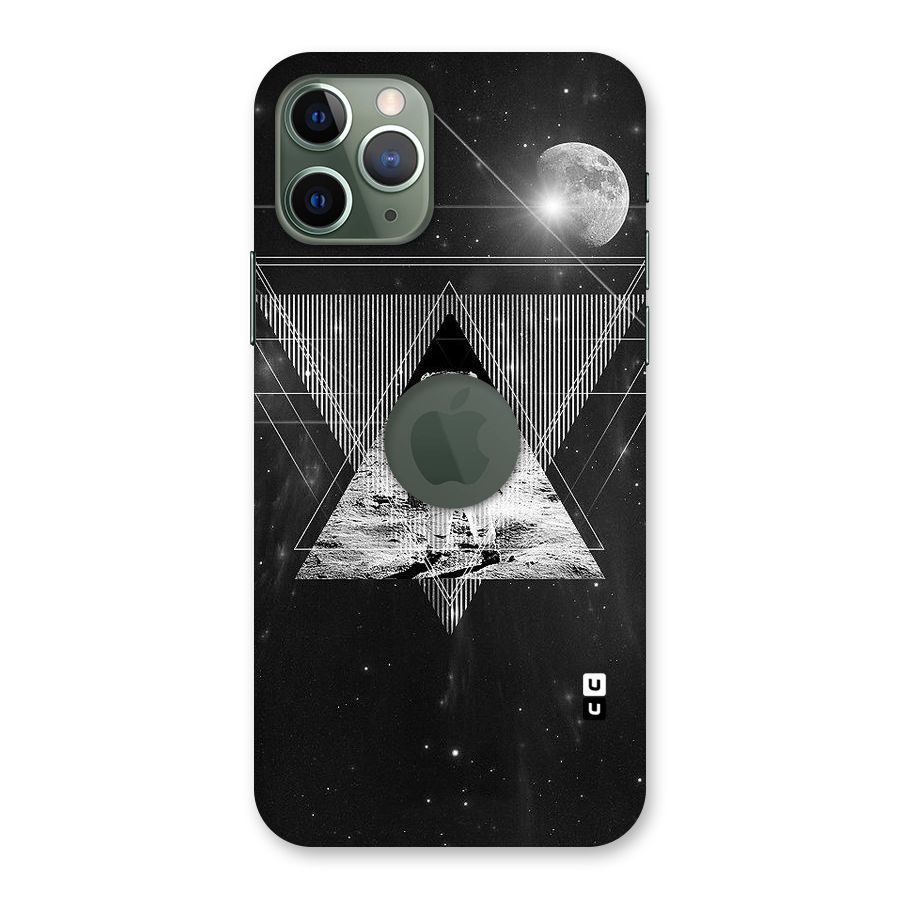 Space Triangle Abstract Back Case for iPhone 11 Pro Logo  Cut