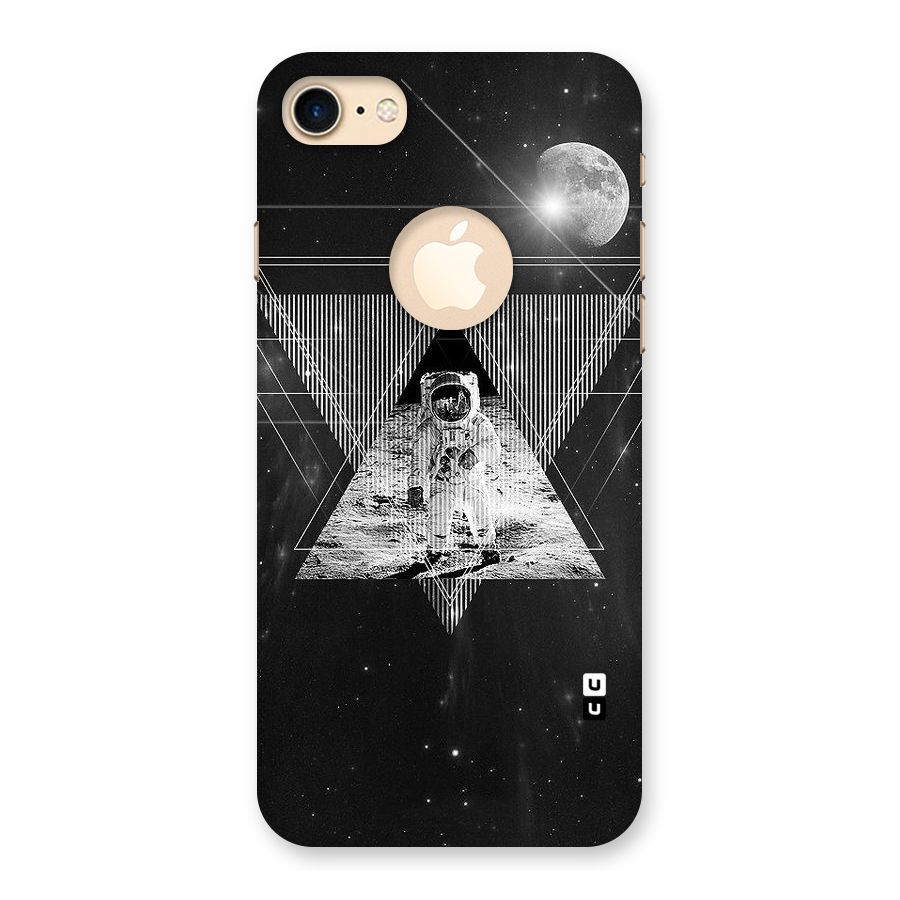 Space Triangle Abstract Back Case for iPhone 7 Logo Cut
