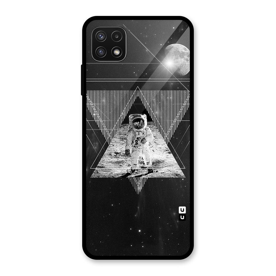 Space Triangle Abstract Glass Back Case for Galaxy A22 5G