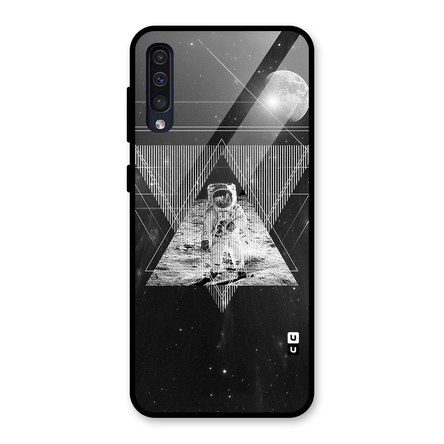 Space Triangle Abstract Glass Back Case for Galaxy A30s