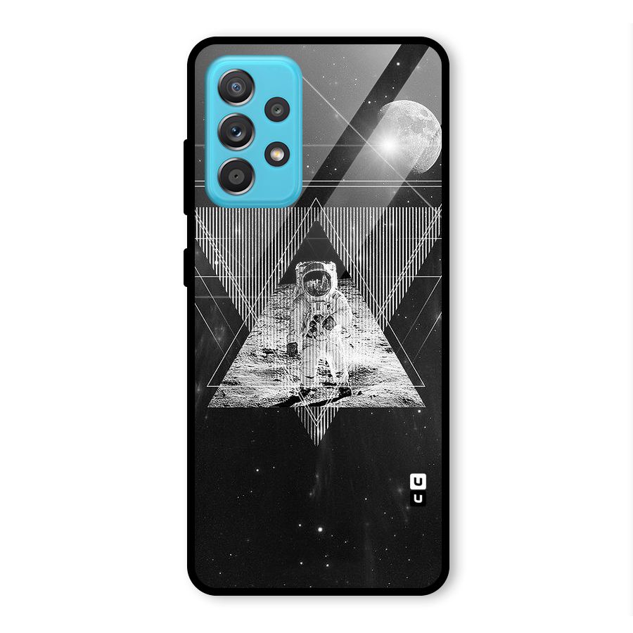 Space Triangle Abstract Glass Back Case for Galaxy A52