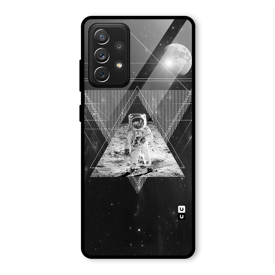 Space Triangle Abstract Glass Back Case for Galaxy A72
