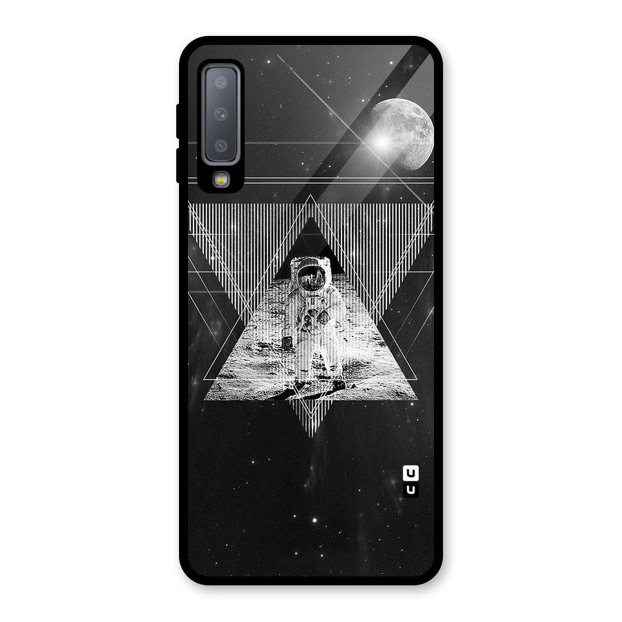 Space Triangle Abstract Glass Back Case for Galaxy A7 (2018)