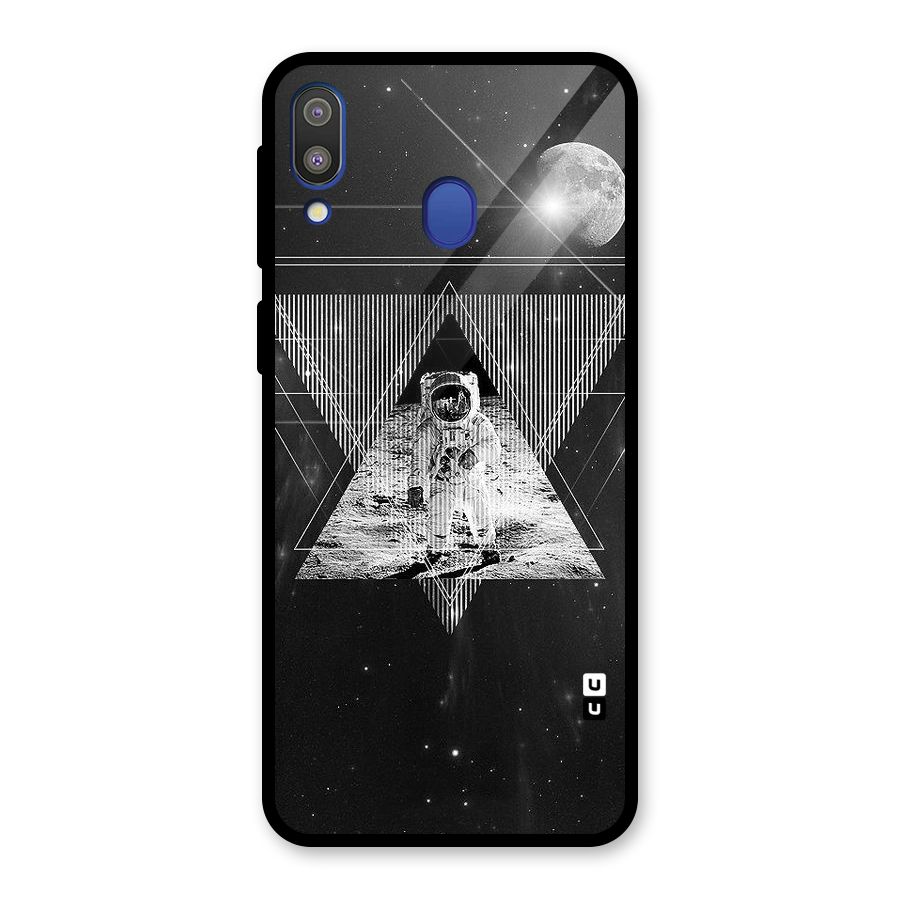 Space Triangle Abstract Glass Back Case for Galaxy M20