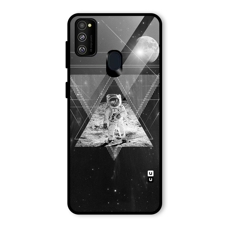 Space Triangle Abstract Glass Back Case for Galaxy M30s