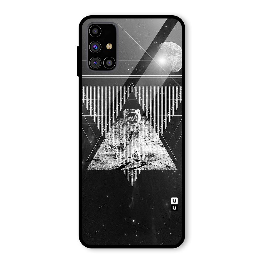 Space Triangle Abstract Glass Back Case for Galaxy M31s