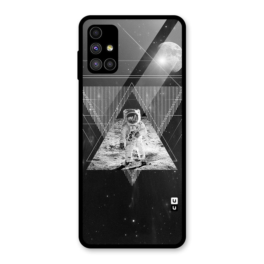 Space Triangle Abstract Glass Back Case for Galaxy M51