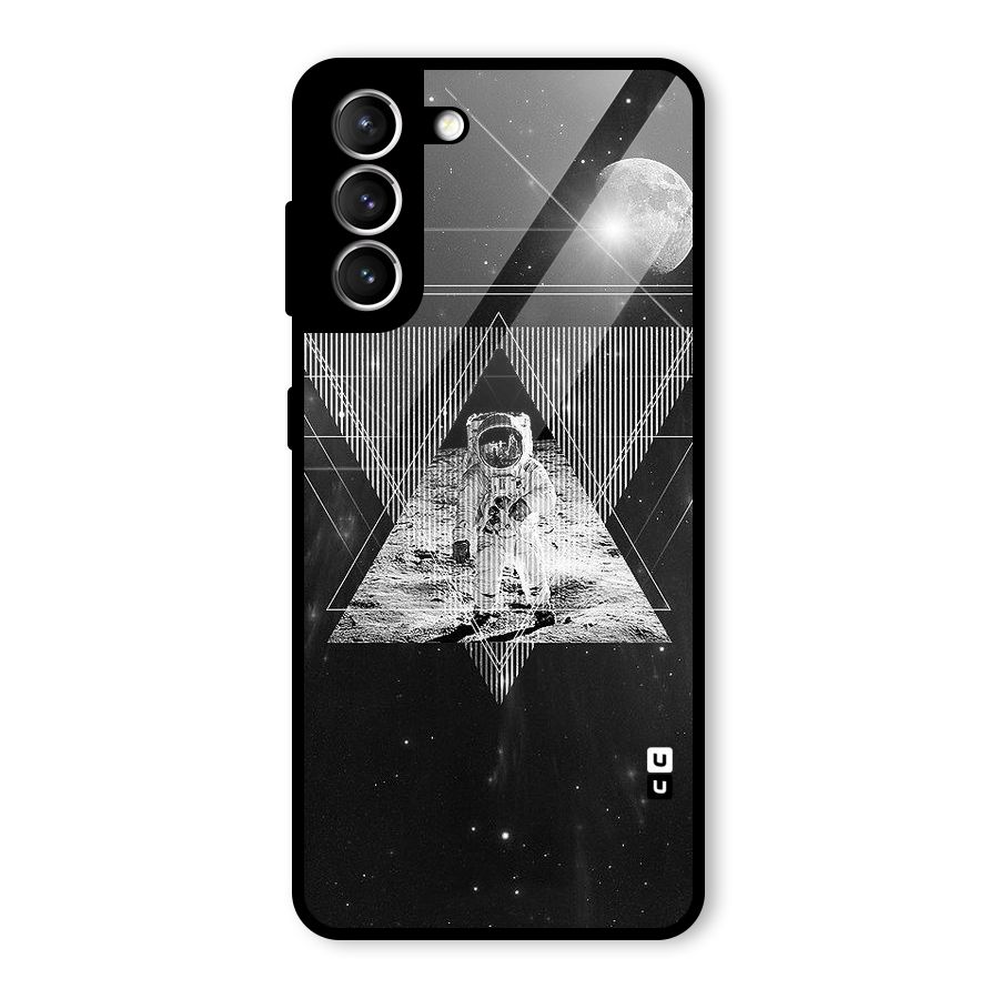 Space Triangle Abstract Glass Back Case for Galaxy S21 5G