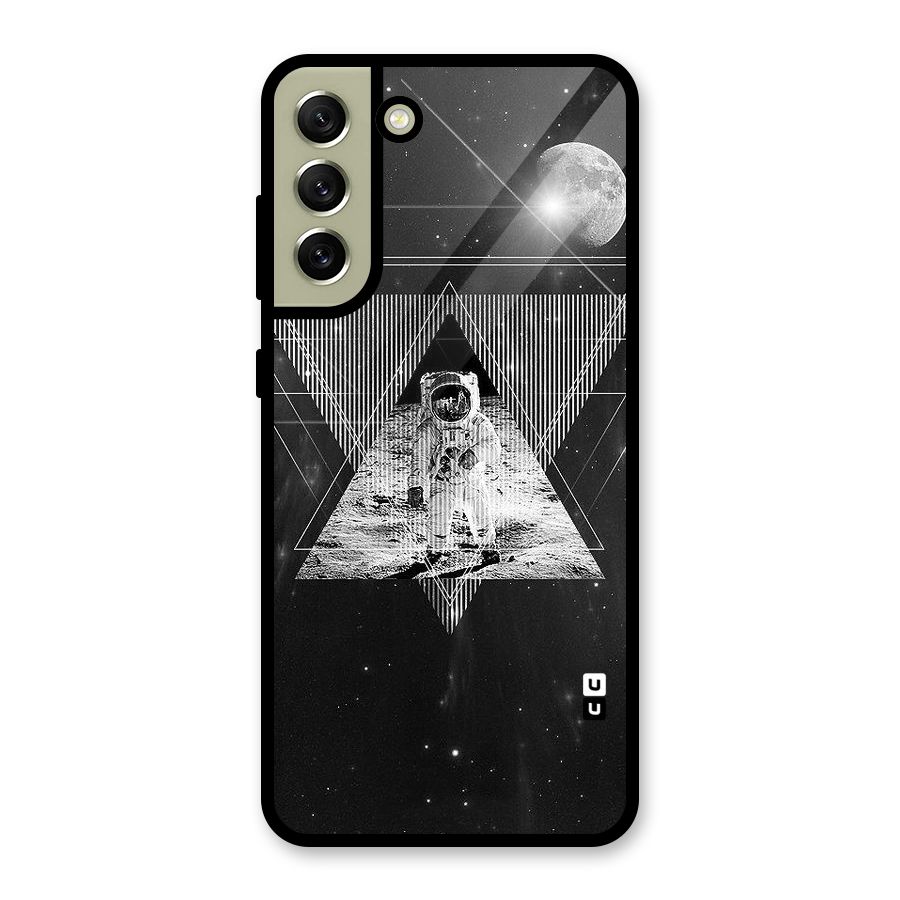 Space Triangle Abstract Glass Back Case for Galaxy S21 FE 5G
