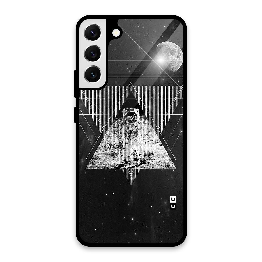 Space Triangle Abstract Glass Back Case for Galaxy S22 Plus 5G